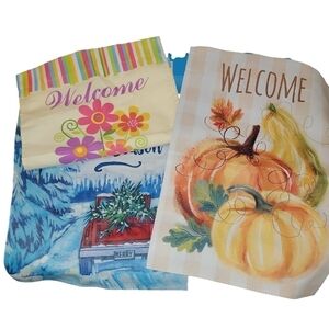 Yard flags hanging decor Christmas Spring & Autumn